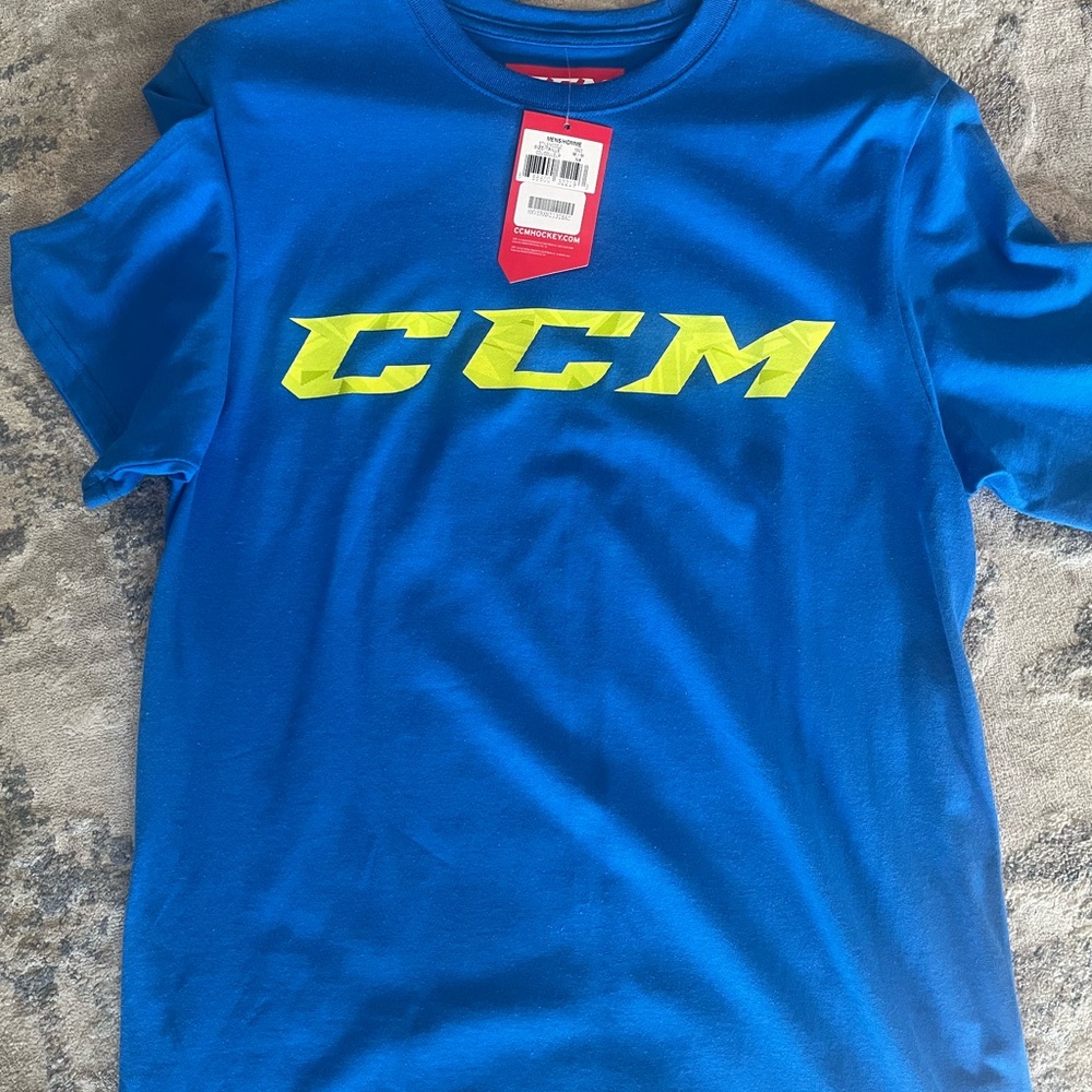 CCM Blue and Yellow Short Sleeve Tee